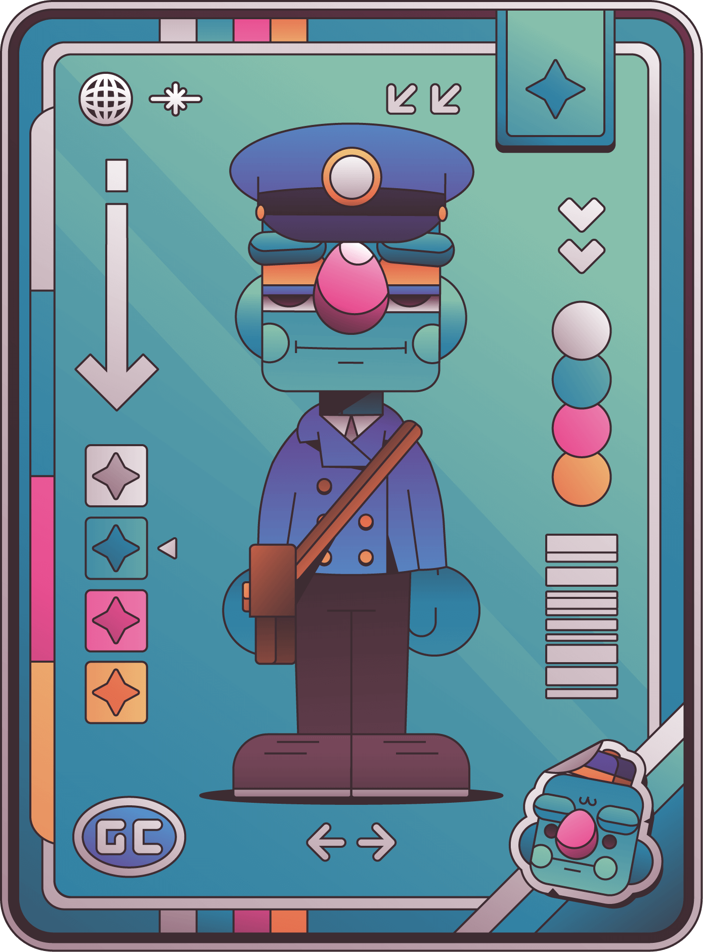 Gurt Card 05: Gurt wearing mailman outfit